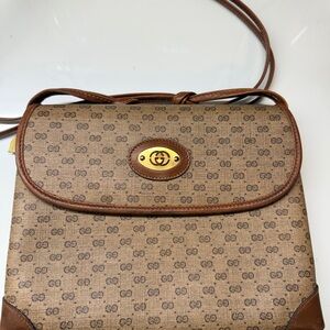Gucci Tan and Brown Crossbody Bag